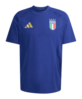 adidas Italien Tiro Travel T-Shirt Blau - blau