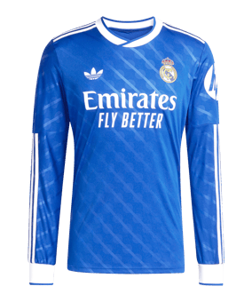 adidas Real Madrid Trikot langarm 3rd 2025/2026 Blau - blau