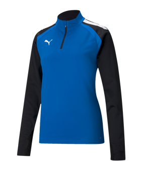 PUMA teamLIGA HalfZip Sweatshirt Damen Blau Schwarz F02 - blau