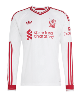 adidas FC Liverpool Trikot Langarm Away 2026/2027 Weiß - weiss