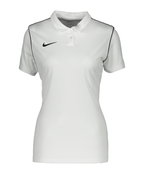 Nike Park 20 Poloshirt Damen Weiss Schwarz F100 - weiss