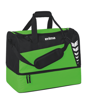 Erima Six Wings Sporttasche mit Bodenfach Gr. S Grün Schwarz - gruen