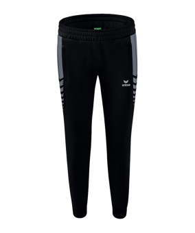 Erima Six Wings Worker Hose Damen Schwarz Grau - schwarz