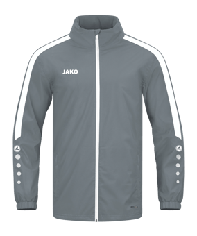 JAKO Power Allwetterjacke Kids Grau Weiss F840 - grau