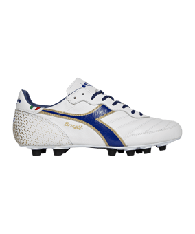 Diadora Brasil Made in Italy OG FG Weiss Blau Gold FD0953 - weiss