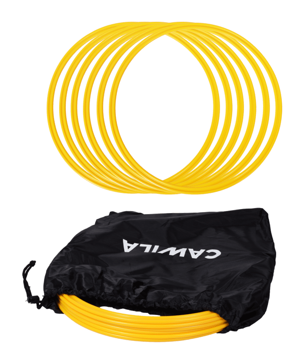 Cawila Koordinationsringe 70cm | 6er Set | Gelb | inklusive Tasche - gelb