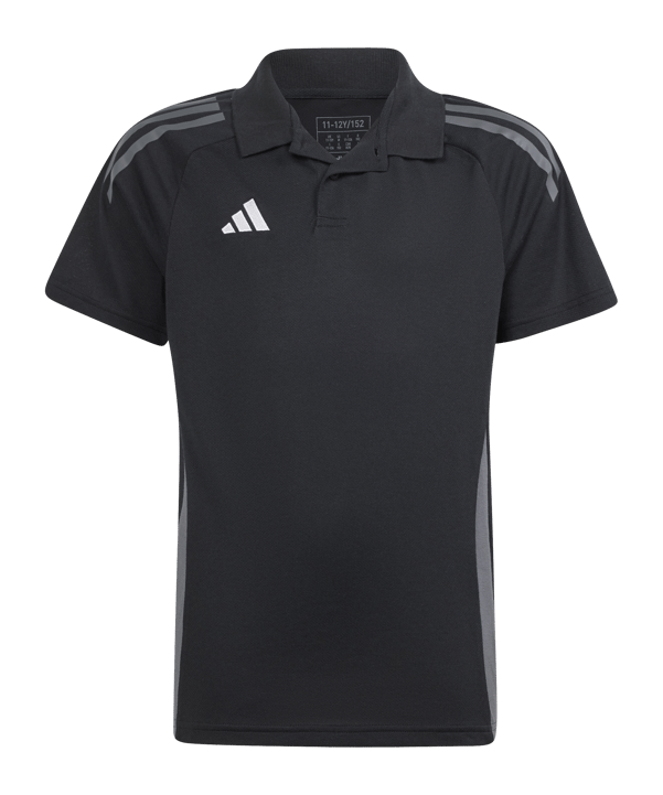 adidas Tiro 24 Competition Poloshirt Kids Schwarz Grau - schwarz