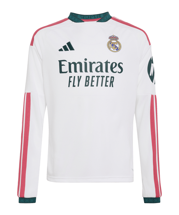 adidas Real Madrid Trikot Langarm Home 2026/2027 Kids Weiß - weiss