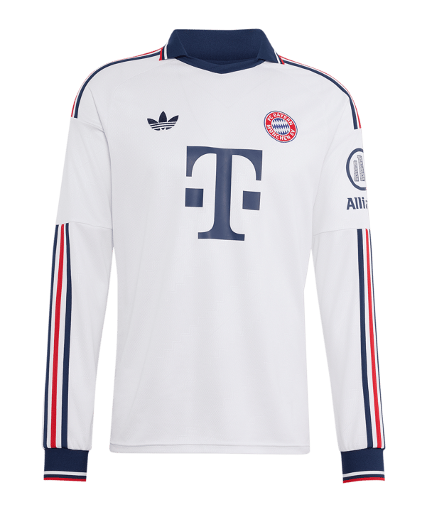 adidas FC Bayern München Trikot Langarm Away 2026/2027 Weiß - weiss