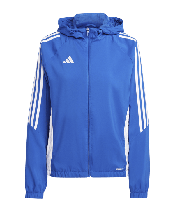 adidas Tiro 24 Windbreaker Damen Blau Weiss Teamsport