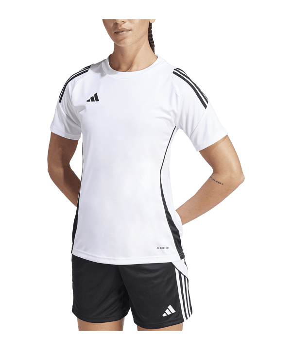 adidas Tiro 24 Trikot Damen Weiss Schwarz - weiss